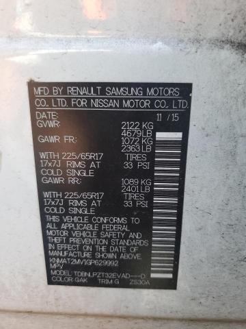 KNMAT2MV1GP629992 - 2016 NISSAN ROGUE S WHITE photo 13