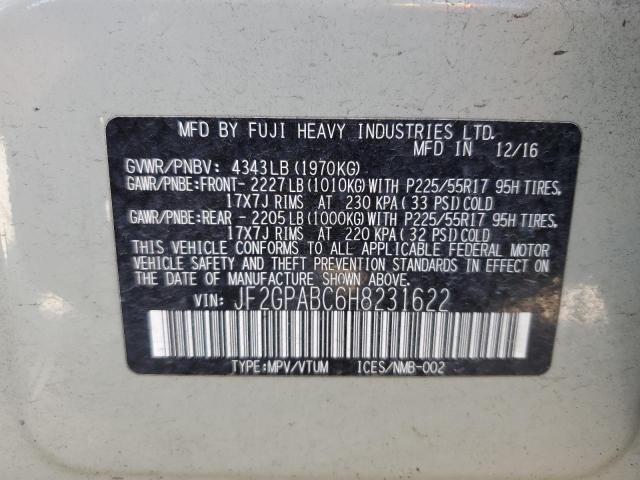 JF2GPABC6H8231622 - 2017 SUBARU CROSSTREK PREMIUM 灰色 照片 14