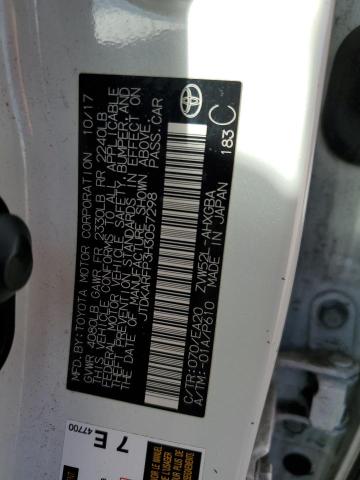 JTDKARFP3H3057298 - 2017 TOYOTA PRIUS PRIM Սպիտակ լուսանկար 12