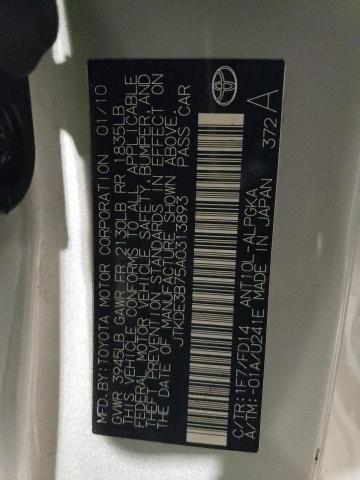 JTKDE3B75A0313893 - 2010 TOYOTA SCION TC 银色 照片 12