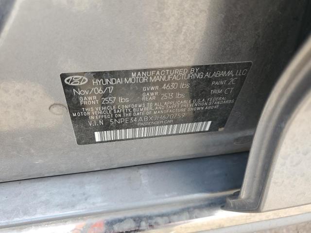 5NPE34ABXJH670759 - 2018 HYUNDAI SONATA SPORT فحمي صورة 12