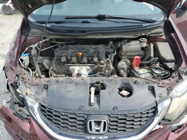 19XFB2F54DE039352 - 2013 HONDA CIVIC LX ბურგუნდია ფოტო 11