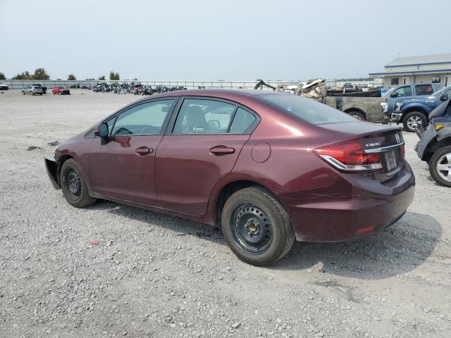 19XFB2F54DE039352 - 2013 HONDA CIVIC LX ბურგუნდია ფოტო 2