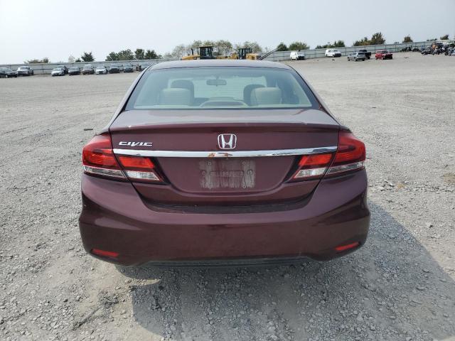 19XFB2F54DE039352 - 2013 HONDA CIVIC LX ბურგუნდია ფოტო 6
