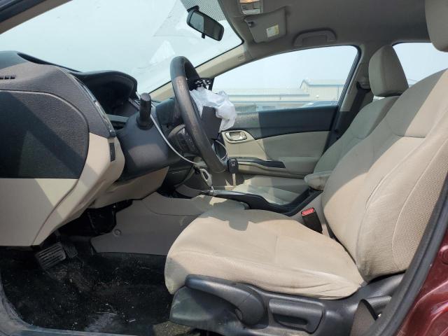 19XFB2F54DE039352 - 2013 HONDA CIVIC LX ბურგუნდია ფოტო 7