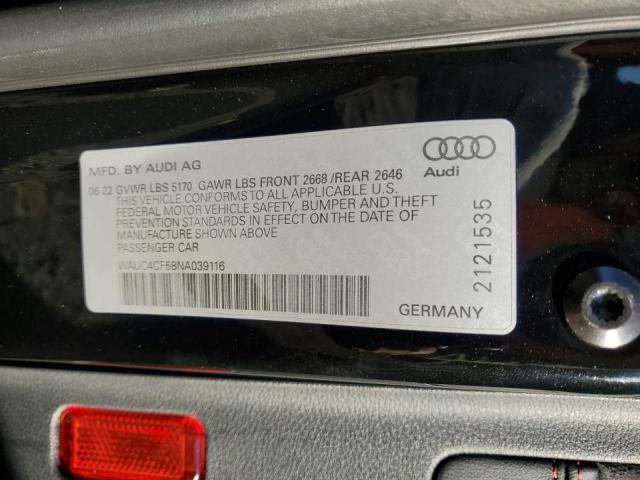 WAUC4CF58NA039116 - 2022 AUDI S5 PREMIUM PLUS 黑色 照片 12