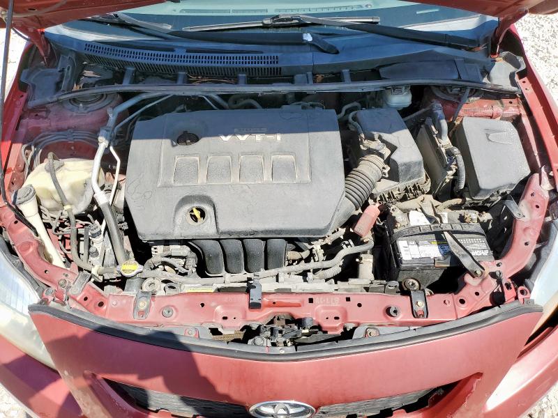 1NXBU40E49Z100264 - 2009 TOYOTA COROLLA BASE წითელი ფოტო 11