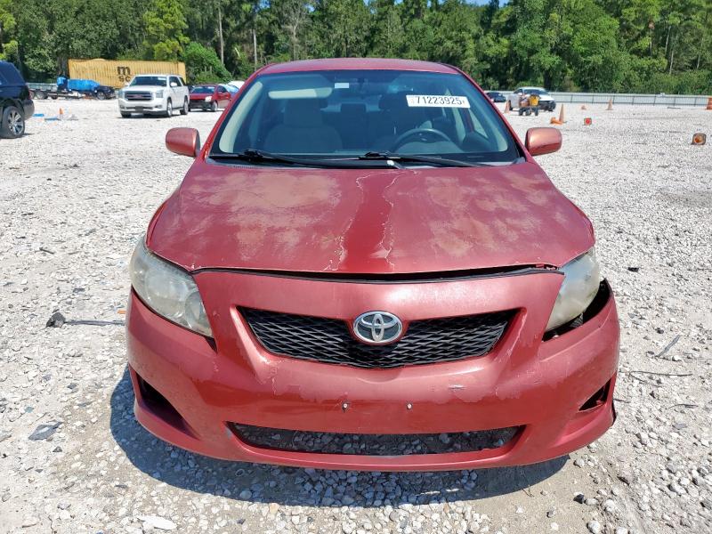 1NXBU40E49Z100264 - 2009 TOYOTA COROLLA BASE წითელი ფოტო 5