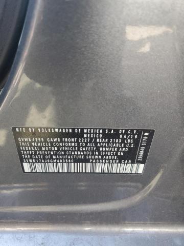 3VWD17AJ9GM403560 - 2016 VOLKSWAGEN JETTA SPORT ნაცრისფერი ფოტო 13
