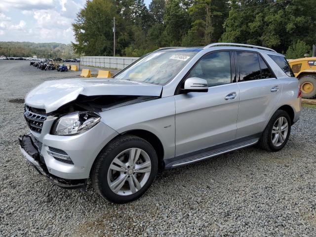 4JGDA5HBXCA040436 - 2012 MERCEDES-BENZ ML 350 4MATIC SILVER photo 1