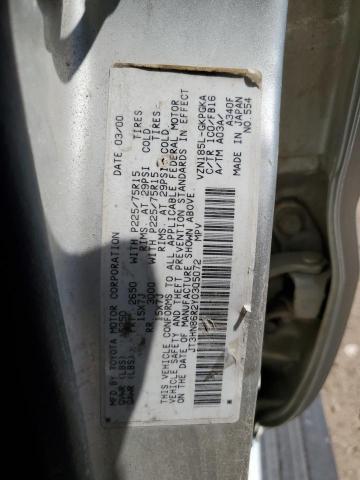 JT3HN86R2Y0305072 - 2000 TOYOTA 4RUNNER SR5 银色 照片 13