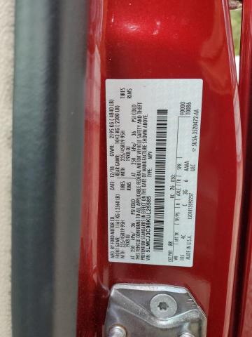 5LMCJ3C98KUL25585 - 2019 LINCOLN MKC RESERVE BURGUNDY photo 12