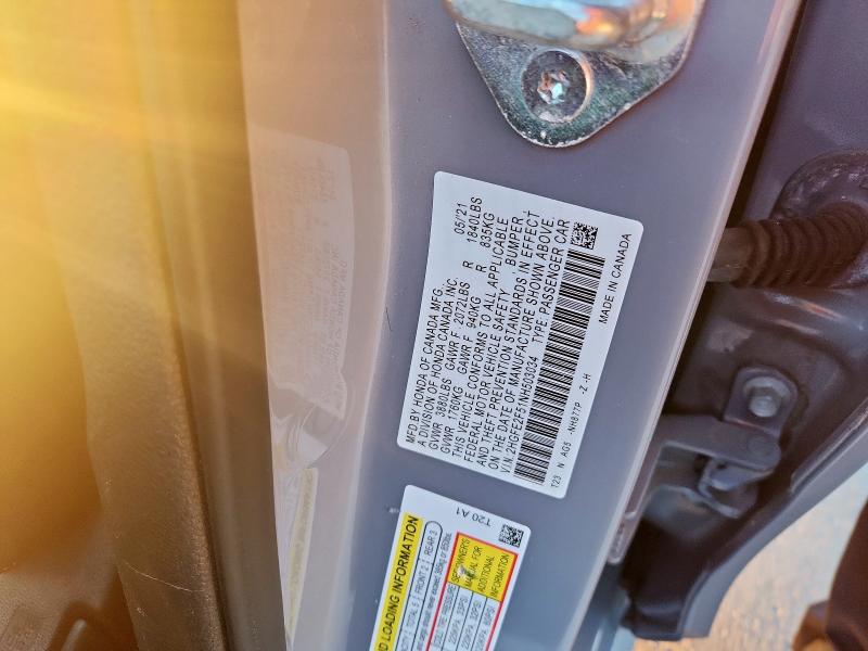 2HGFE2F51NH503034 - 2022 HONDA CIVIC SPORT ლურჯი ფოტო 13