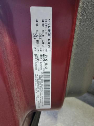 1D7RW3BK9BS661822 - 2011 DODGE DAKOTA SLT BURGUNDY photo 12