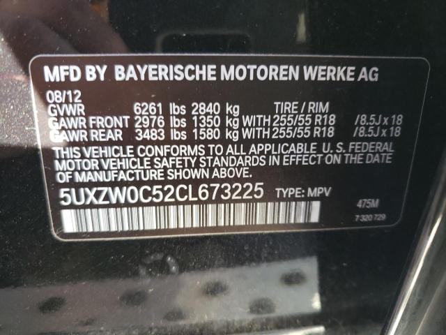 5UXZW0C52CL673225 - 2012 BMW X5 XDRIVE3 BLACK photo 13