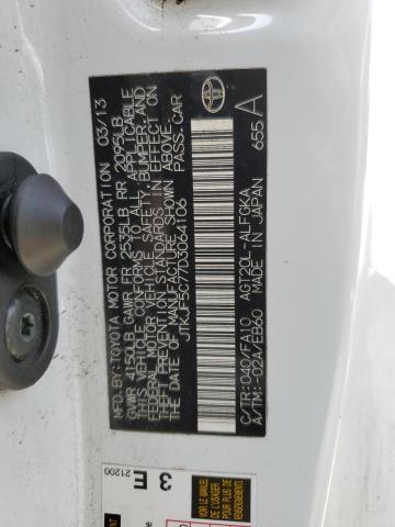 JTKJF5C77D3064106 - 2013 TOYOTA SCION TC 白色 照片 13