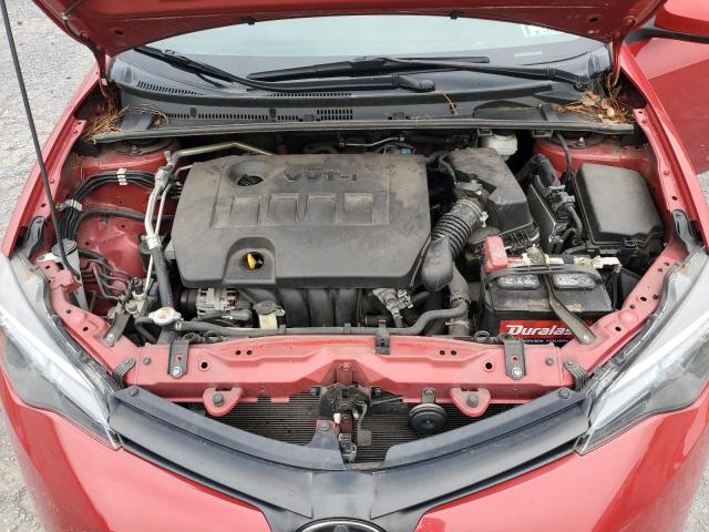 2T1BURHE8KC222666 - 2019 TOYOTA COROLLA L RED photo 22