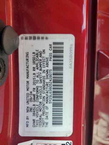 5Y2SL63805Z428075 - 2005 PONTIAC VIBE RED photo 12
