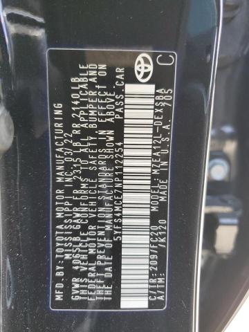 5YFS4MCE7NP112254 - 2022 TOYOTA COROLLA SE BLACK photo 13