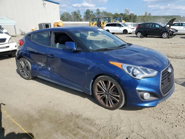 KMHTC6AE9HU309502 - 2017 HYUNDAI VELOSTER TURBO BLUE photo 4