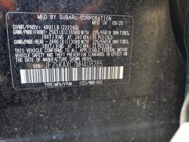 JF2SKAXC7MH408285 - 2021 SUBARU FORESTER TOURING Qara foto 14