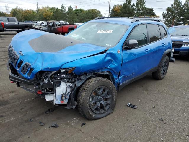 1C4PJMBX1MD146256 - 2021 JEEP CHEROKEE TRAILHAWK BLUE photo 1