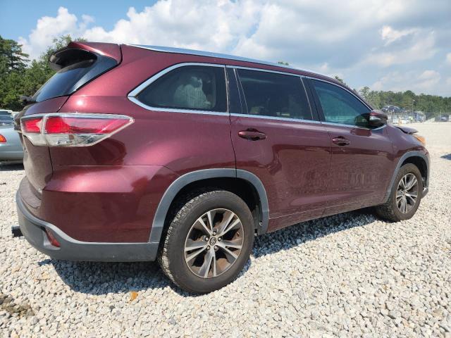 5TDKKRFH3GS156450 - 2016 TOYOTA HIGHLANDER XLE ბურგუნდია ფოტო 3