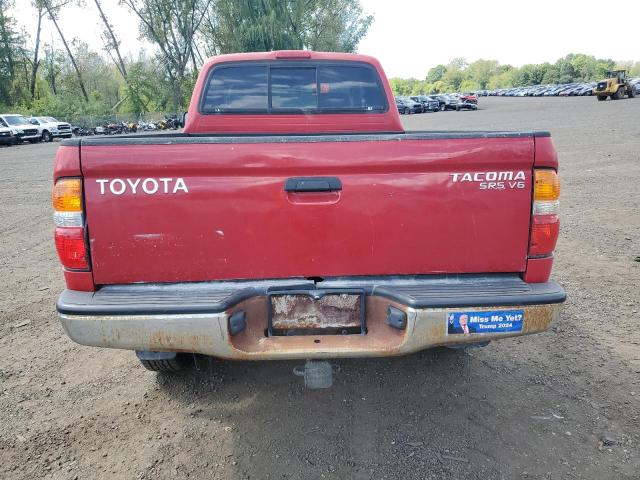5TEWN72N04Z362509 - 2004 TOYOTA TACOMA XTRACAB წითელი ფოტო 6