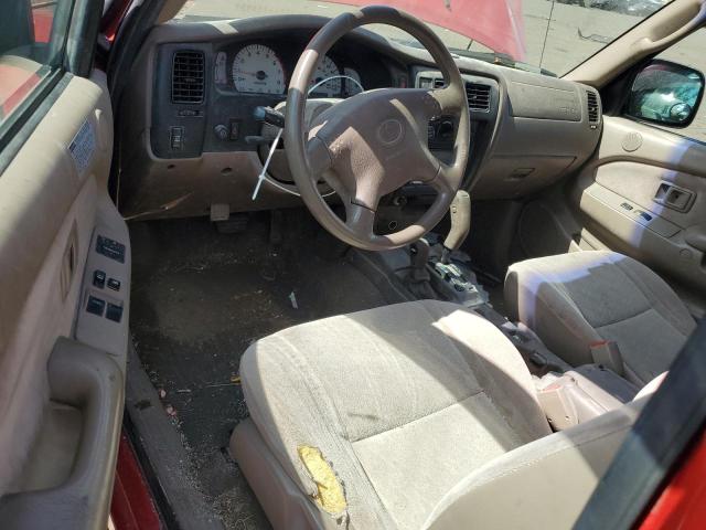 5TEWN72N04Z362509 - 2004 TOYOTA TACOMA XTRACAB წითელი ფოტო 8