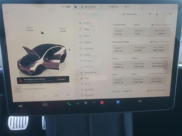 7SAYGDEF8NF490332 - 2022 TESLA MODEL Y WHITE photo 9