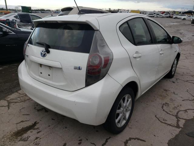 JTDKDTB33C1502523 - 2012 TOYOTA PRIUS C WHITE photo 4