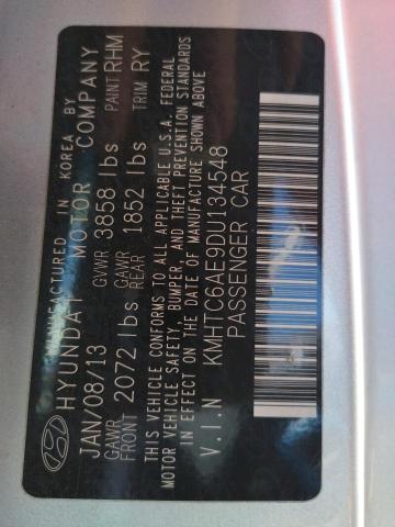 KMHTC6AE9DU134548 - 2013 HYUNDAI VELOSTER TURBO SILVER photo 12