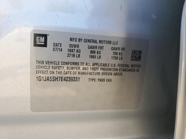 1G1JA5SH7E4239331 - 2014 CHEVROLET SONIC LS 银色 照片 13