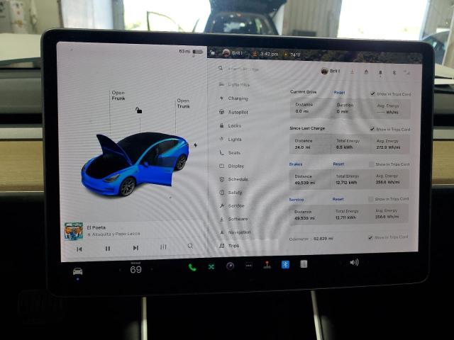 5YJ3E1EA8LF792362 - 2020 TESLA MODEL 3 أبيض صورة 9