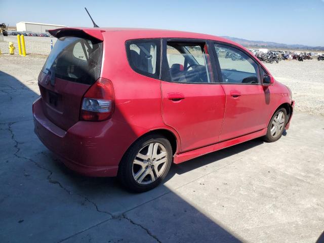 JHMGD38657S067266 - 2007 HONDA FIT S RED photo 3