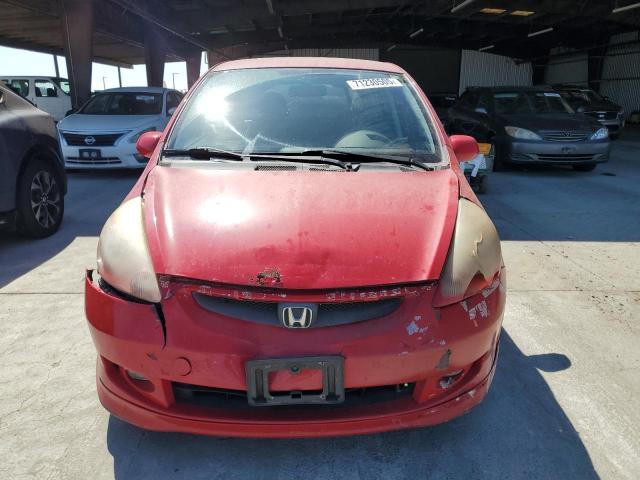 JHMGD38657S067266 - 2007 HONDA FIT S RED photo 5