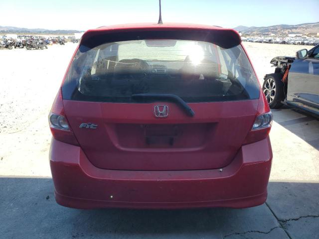 JHMGD38657S067266 - 2007 HONDA FIT S RED photo 6