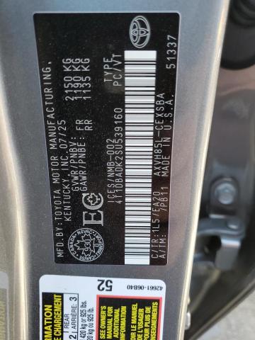 4T1DBADK2SU539160 - 2025 TOYOTA CAMRY XSE GRAY photo 13