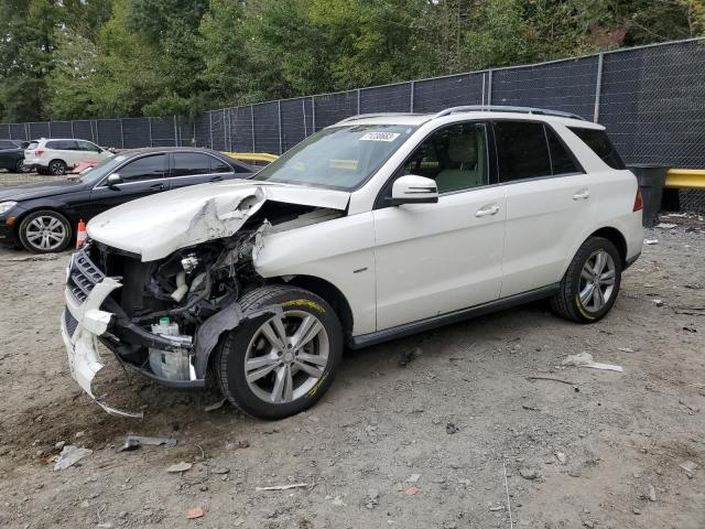 4JGDA5HB3CA039502 - 2012 MERCEDES-BENZ ML 350 4MATIC WHITE photo 1