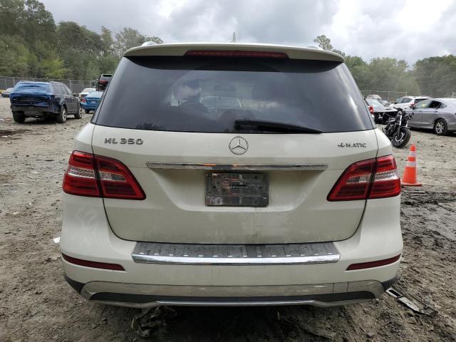 4JGDA5HB3CA039502 - 2012 MERCEDES-BENZ ML 350 4MATIC WHITE photo 6