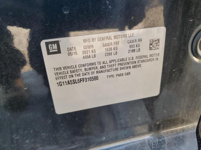 1G11A5SL6FF316586 - 2015 CHEVROLET MALIBU LS BLACK photo 12