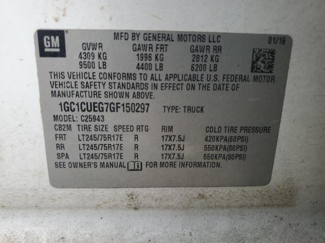 1GC1CUEG7GF150297 - 2016 CHEVROLET SILVE C2500 HEAVY DUTY WHITE photo 12