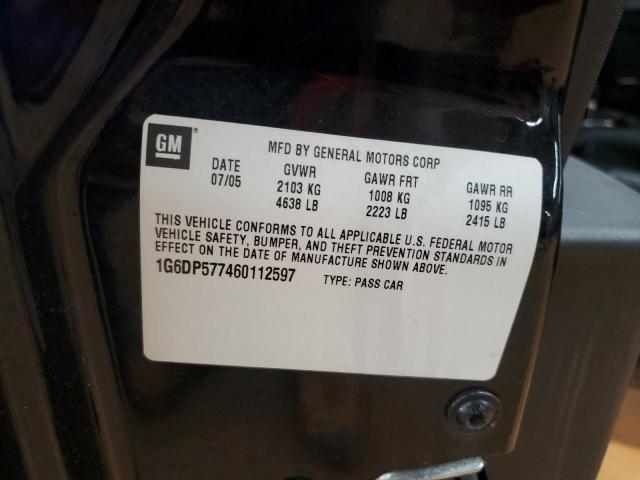 1G6DP577460112597 - 2006 CADILLAC CTS HI FEATURE V6 BLACK photo 12