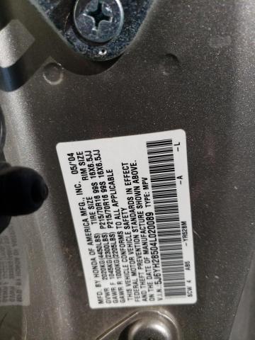 5J6YH28504L020089 - 2004 HONDA ELEMENT EX GRAY photo 13