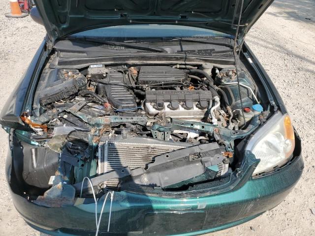 1HGEM22511L074091 - 2001 HONDA CIVIC LX მწვანე ფოტო 11