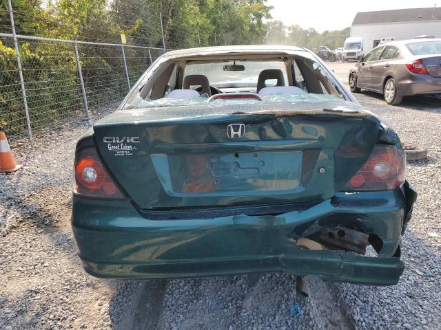 1HGEM22511L074091 - 2001 HONDA CIVIC LX მწვანე ფოტო 6