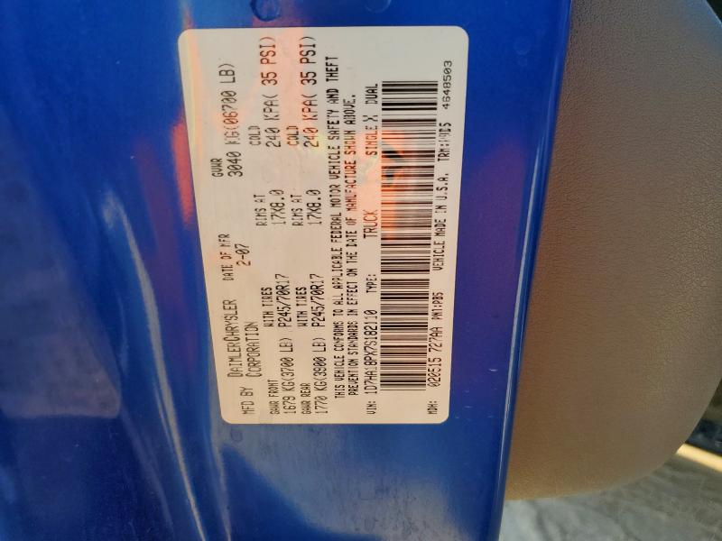 1D7HA18PX7S182110 - 2007 DODGE RAM 1500 ST 蓝色 照片 12