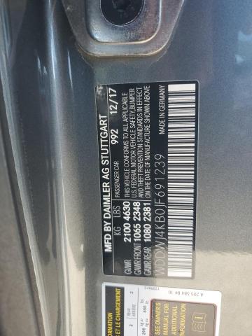 WDDWJ4KB0JF691239 - 2018 MERCEDES-BENZ C 300 4MATIC GRAY photo 12
