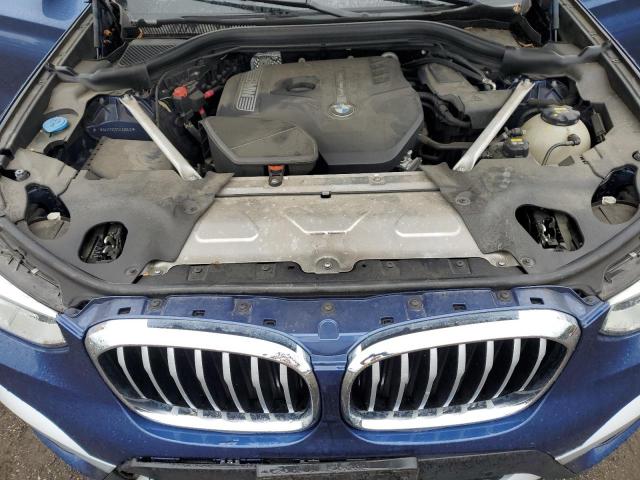 5UXTR9C57KLD96512 - 2019 BMW X3 XDRIVE30I BLUE photo 12