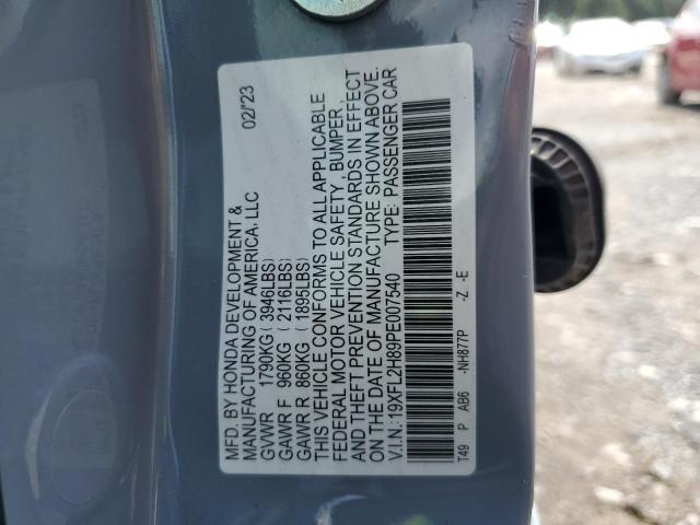 19XFL2H89PE007540 - 2023 HONDA CIVIC SPORT 灰色 照片 12